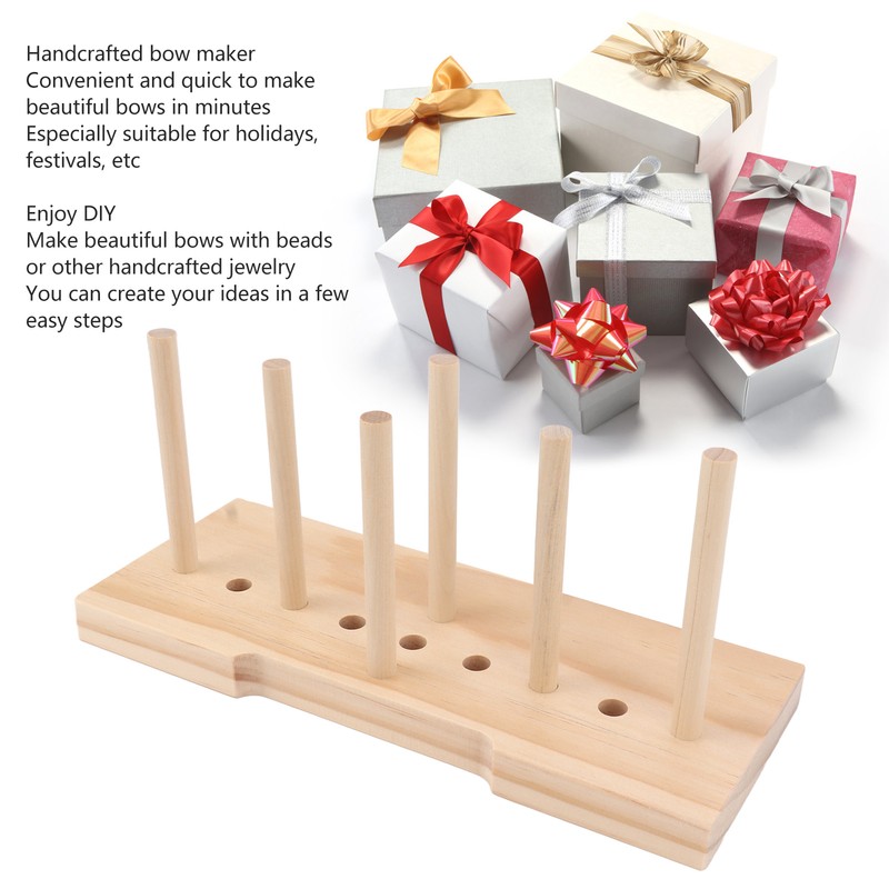 Bow Maker Wooden Portable Lightweight Wreath Bow Making Tool for