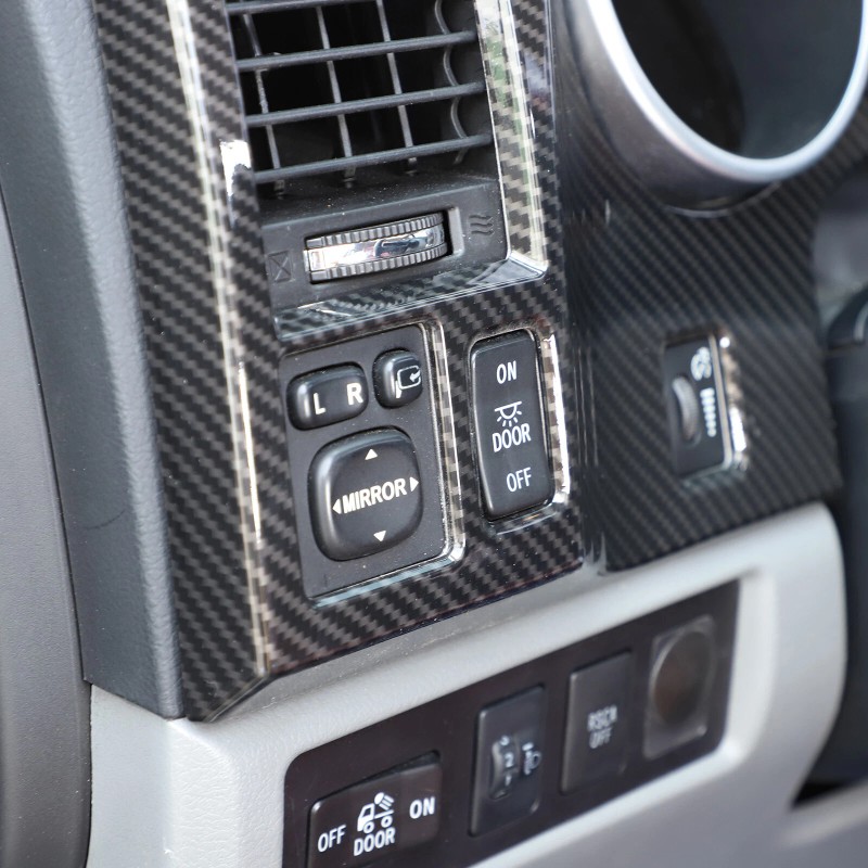 Ynei ABS Carbon fiber Interior Dashboard Panel Frame Trim Cover