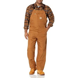 Carhartt Men'sRelaxed Fit Duck Bib Overall Carhartt Brown,L32-W32