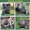 Mayerzon Pitbull Muzzle, Lightweight Basket Muzzle for Large Medium Dogs