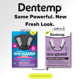 Dentemp Ora-Guard - Protector dental de ajuste personalizado, protector nocturno de bruxismo para rechinar los dientes, protector bucal para apretar l