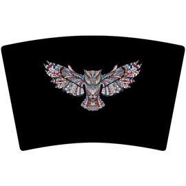 Mugzie MAX 20 Ounce Stainless Steel Cocktail Shaker - Martini Shaker with Wetsuit Cover - Patterned Owl