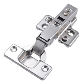 Luokim Cabinet Door Soft Closing Full Overlay Concealed Hinge with Screws Two Way Cabinet Hinge Nickel Finish 10 Pcs