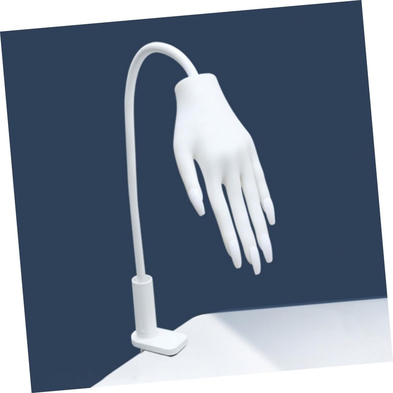 FOMIYES Realistic Fake Hand for Nail Practice Reusable Acrylic Training