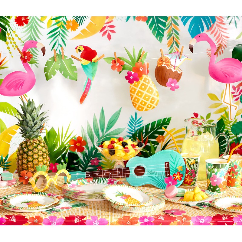 American Greetings Tropical Luau Party Supplies for BBQs and All