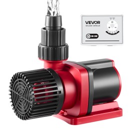 VEVOR Aquarium 24V DC Water Pump, 60W, 1750 GPH Marine Wavemaker Return Pump with Controller, Adjustable Flow, Feed Mode, 16 ft Maximum Lift, for Saltwater Freshwater Fish Tank Sump Pond Circulation
