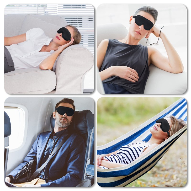 SUSNUAN Sleep Eye Mask, 3D Contoured Sleep Mask Light Blocking