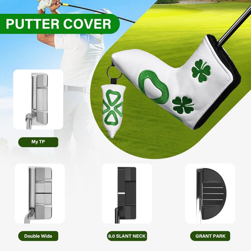 Blade Putter Cover - Golf Blade Putter Headcover with Lucky