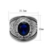 Eternal Sparkles Men's USA Navy Military Patriotic Masculine Ring Blue