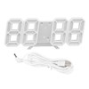 Digital Wall Clock Modern Design Temperature Display Alarm Function Sound