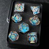 Liquid Core DND Dice Set, 7 Pieces, Quicksand Polyhedron Resin