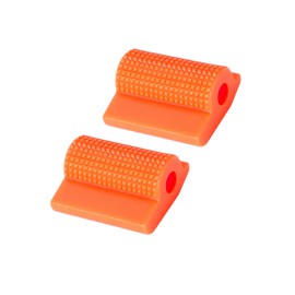 HEROFFIX 2pcs Universal Orange Gear Shift Shifter Case Boot Protector Cover Rubber Pad Anti Slip for Motorcycle Replace Parts