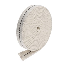 MECCANIXITY Oil Lamp Wick 1/2 Inch Flat Wide 6.5 Foot Cotton Lanterns Wick with Black Stitch for Kerosene Burner Lighting