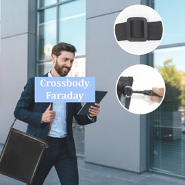 Large Faraday Bags with Purse Strap, 15''x10'' Faraday Cage, Waterproof & Fireproof Faraday Bag , Anti-Tracking Faraday Key Fob Protector, Faraday Bags for Phones & Tablets, RFID Signal Blocker Bag