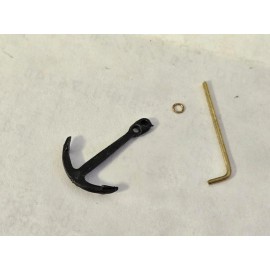 Unbranded Ship Model Fittings Parts Black Metal 20mm Kedge  Anchor