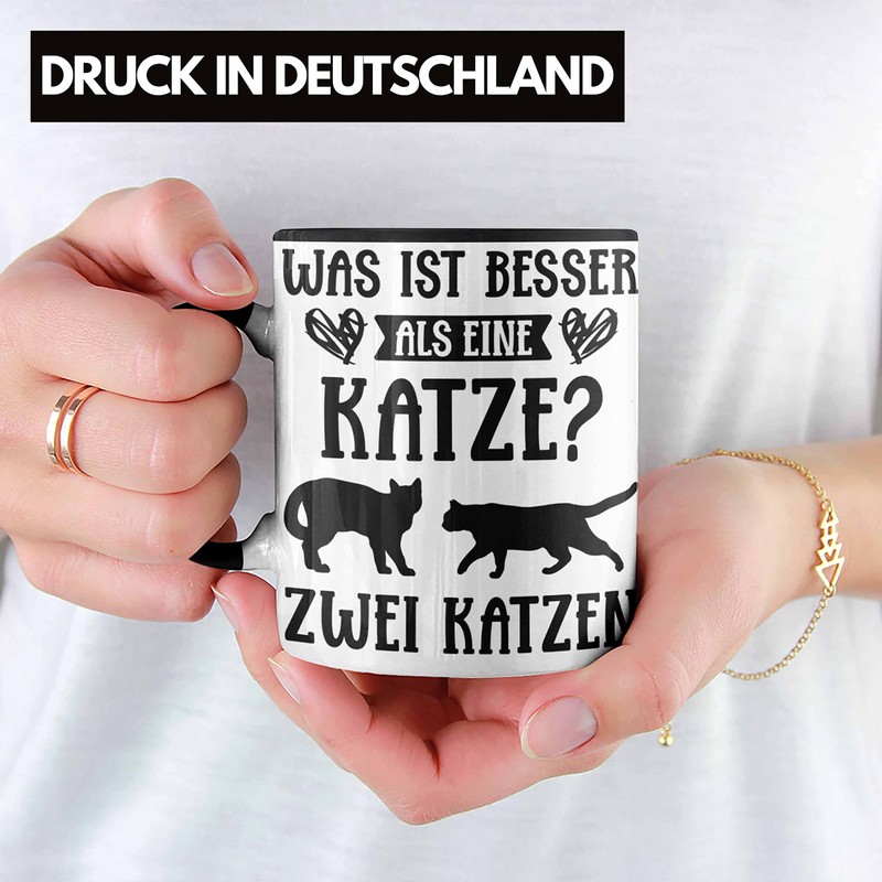Trendation - Katze Spruch Tasse Lustig Geschenk Kaffeetasse Cat Kaffeebecher