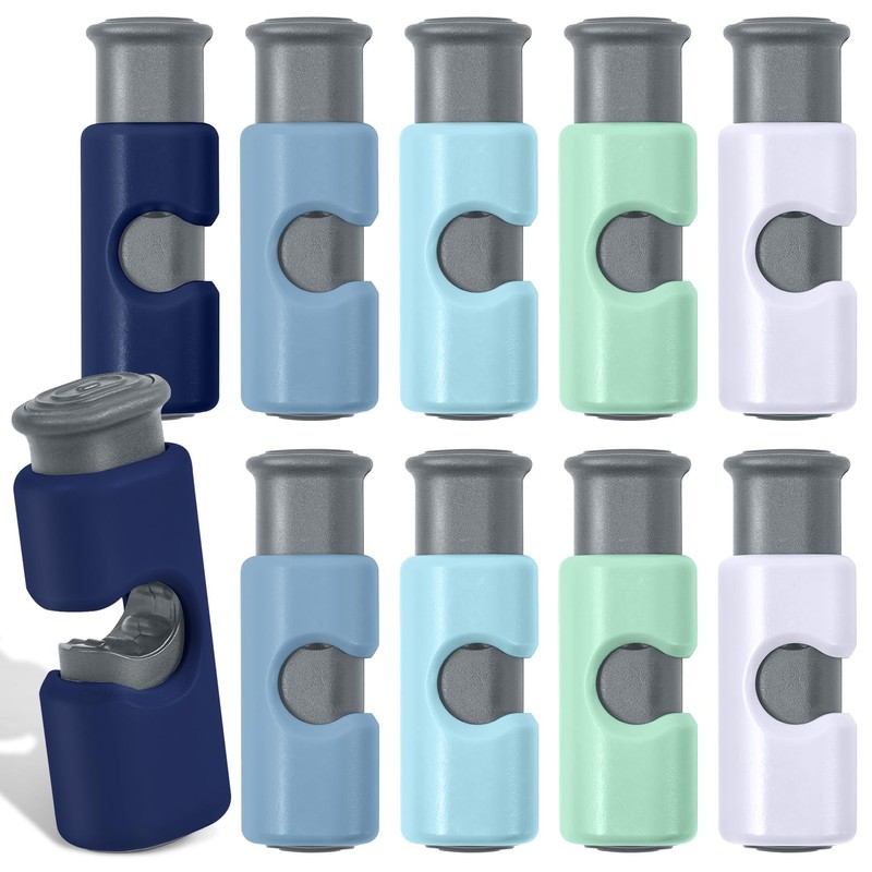 Valuckee 10 Pack Squeeze and Lock Bread Bag Clips, Reusable,