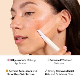 Jill Dermaplane Kit in Rose - Hair Identifying Spray NOT Included - Includes 1 Pre-Shave Cleanser Sachet & Oil Wipe, 1 Post-Shave Moisturizer, 2 Disposable Blades