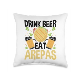 Arepa Making Arepas Grill Venezuelan Snacks Arepa Flour Throw Pillow