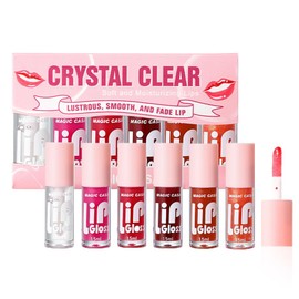 SerenChic 6 Pcs Lip Gloss Oil Set, 12 Hours Hydrating Lip Balm Lip Gloss, High Shine Tinted Plumping Lipgloss Lipoil Set for Dry Lips Nourishing, Makeup Lip Gloss Set for Women Girls Teens (Set-D)