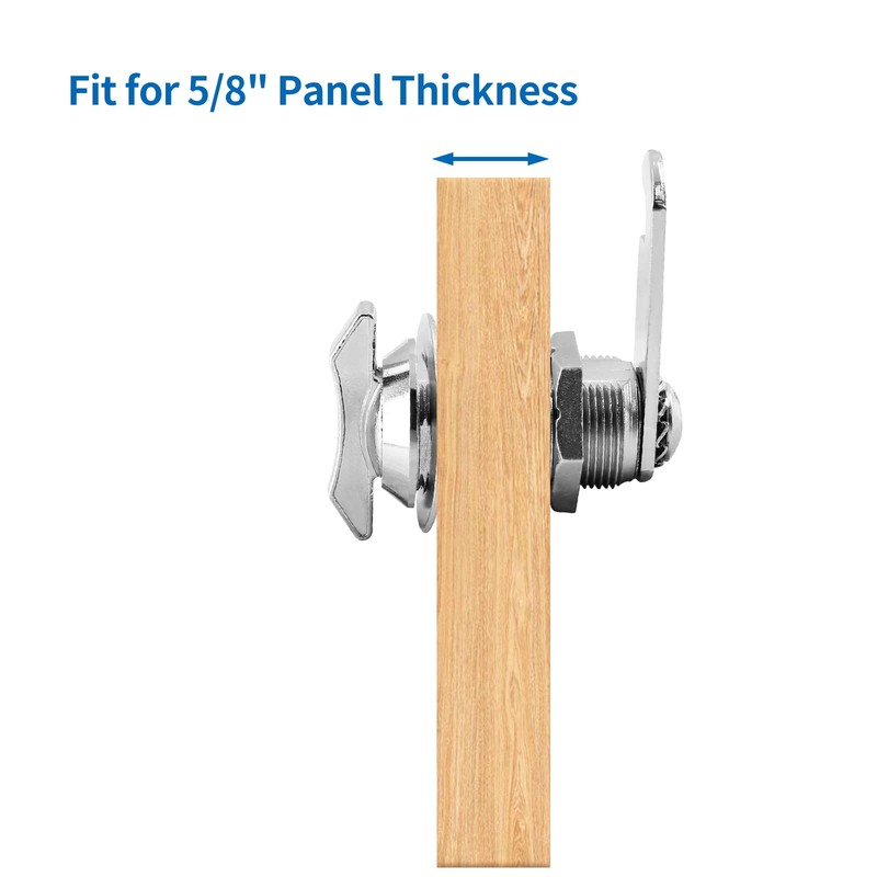 2 Packs 1 1/8" Thumb Operated Offset Cam Lock, T