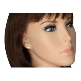 SILBERMOOS Ladies' stud earrings triangular knot Trinity Celtic jewellery shiny 925 sterling silver earrings