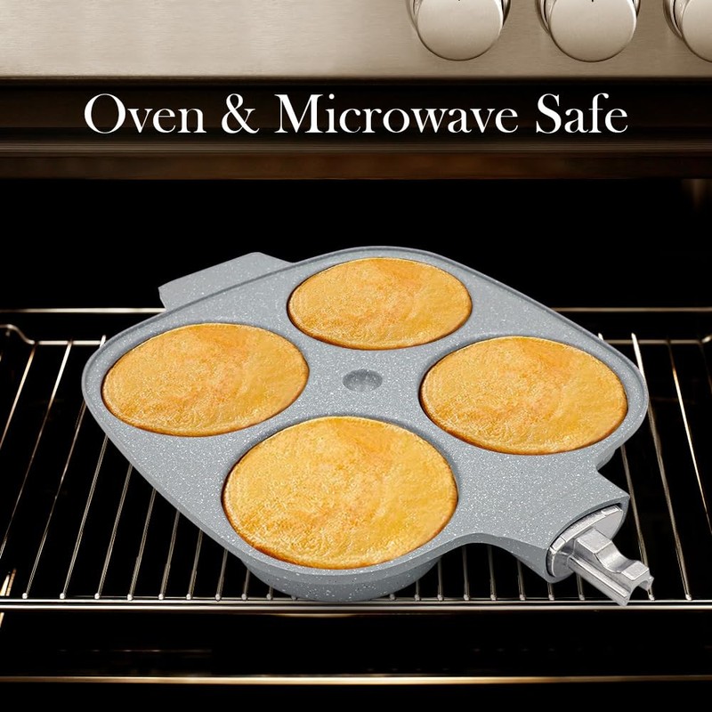 RANX INGST Ceramic Egg Frying Pan with Lid, Nonstick 4
