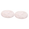 Ciieeo 2pcs Gilded Quartz Round Coasters Crystal Coaster for Drinks