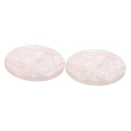 Ciieeo 2pcs Gilded Quartz Round Coasters Crystal Coaster for Drinks Coffee Tabletop Decor Crystals Cup Mat