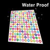 1680 Pieces 0.5 Inch Circle-Backed Letter Stickers, 10 Sheets Alphabet