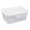 Sterilite 16 Quart Clear Plastic Latching Storage Container (12 Pack)