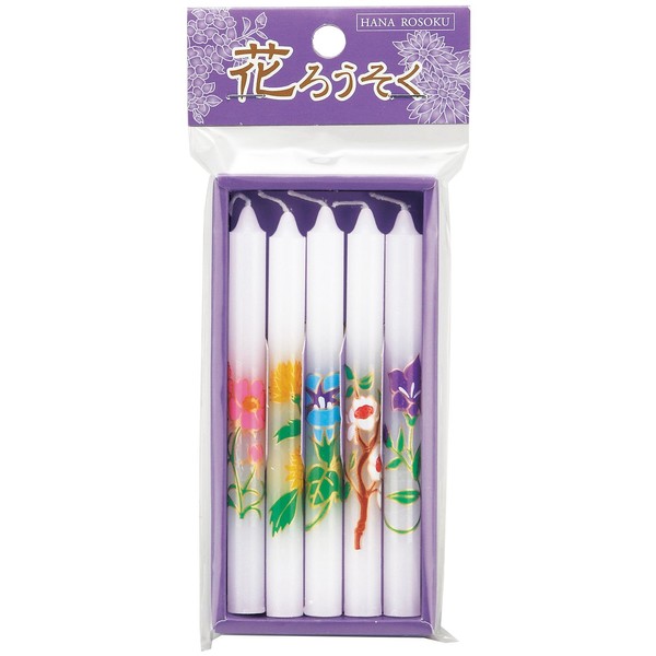maruesu Flower Candles Assorted Pack of 5 