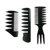 Professional Hair Styling Comb Set, Black, Wide Tooth Detangling Combs,
