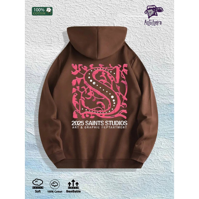 Saints Studios 2025 Graphic Hoodie 100% Cotton US Warehouse 7