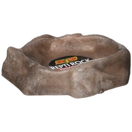 Zoo Med Repti Rock Reptile Water Dish for Fish, X-Small,Black