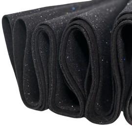 FabricLA | Glitter Felt Fabric | Glitter Fabric | Felt Fabric by The Yard | Sparkling Shimmery Felt Fabric | 18X60 Inch Wide | Black