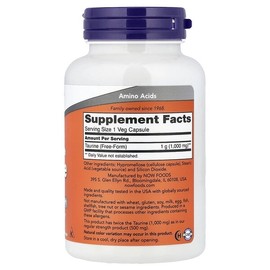 NOW Foods, Taurine, 1,000mg, 100 Veg Capsules / NOW Foods (나우푸드), 타우린, 1,000mg, 베지 캡슐 100정