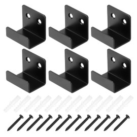 PATIKIL Tile Hanger Bracket 1.38x0.79x0.6, 6 Set U Wall Mounted Mirror Clips Fasteners Stainless Steel Metal Mirror Holder Kit XL Size with Screws for Large Mirror Silver Tone