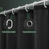 UFRIDAY Black Fabric Shower Curtain Liner 72 x 72 inches