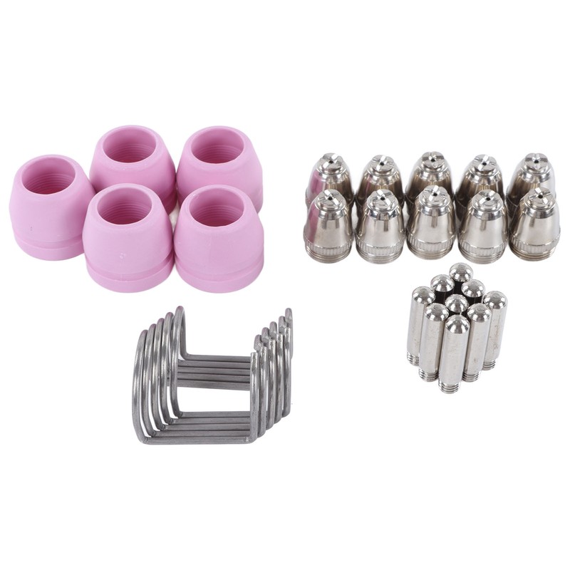 30PCS Plasma Torch Consumables ABS Easy Replacement Electrode Nozzles Cups