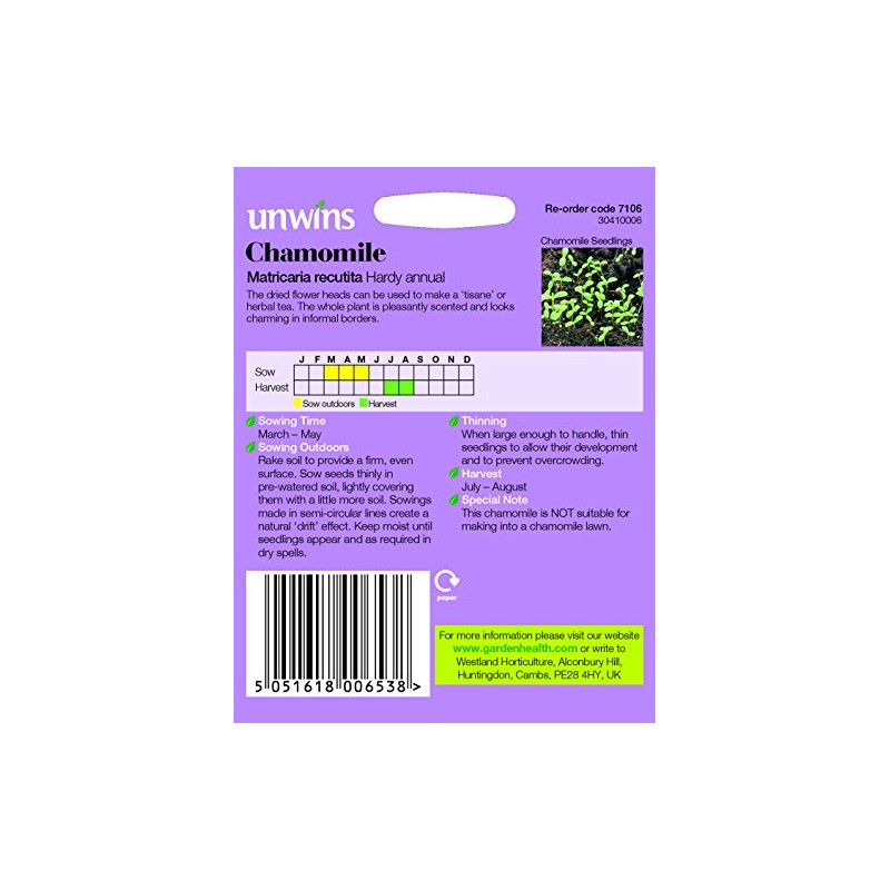 Unwins Herb Chamomile Seeds