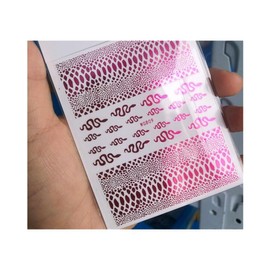 Snake Snake Nail Decals Stickers Laser Self Adhesive Nail Sticker Wg809 Rose Red Nail Wraps Art Stickers Manicure Supplies for Women for Home Nails Full Long Lasting Easy Apply and Remove