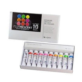 Kusakab 018302 Oil Paints, Artist Oil Colors, Set of 10, 0.7 fl oz (20 ml)