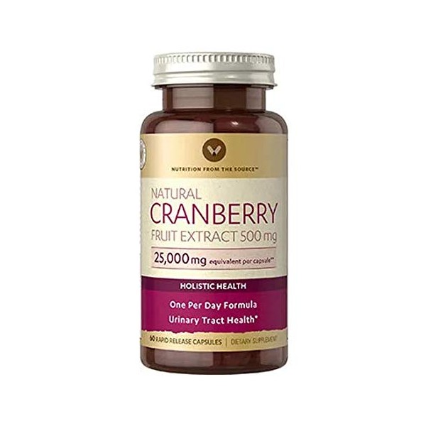Natural Cranberry Fruit Extract 500mg 60 Rapid Release Capsules