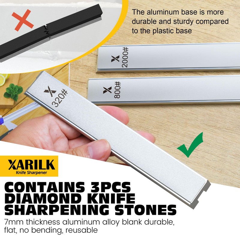 XARILK Foldable Portable Knife Sharpening System, Adjustable Knife Sharpener Kit