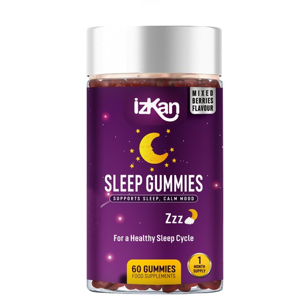 Izkan Pro Sleep Gummies for Adults with Magnesium, L-Theanine, 5