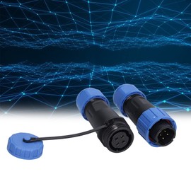 Waterproof Aviation Connector, 4 Pin Aviation Connector 380V 5A Male Female Aviation Connectors Plug Socket IP68 Waterproof, Cylindrical Connectors