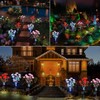 Abkshine Solar Lights Outdoor Garden, 21-Flower Artificial Carnations, Waterproof Solar