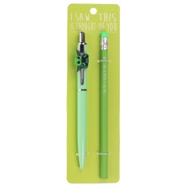 Stands Out, Supplying Outstanding Gifts Baby Alien Pen and Pencil Set Kids Charm Topper School Stationary Kits Gift