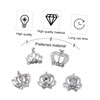 Mikinona Shiny Crown Nail Charms 50pcs Alloy Nail Sticker Diamond